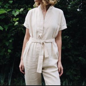 Off On Kimono Handmade 100% Linen Jumpsuit